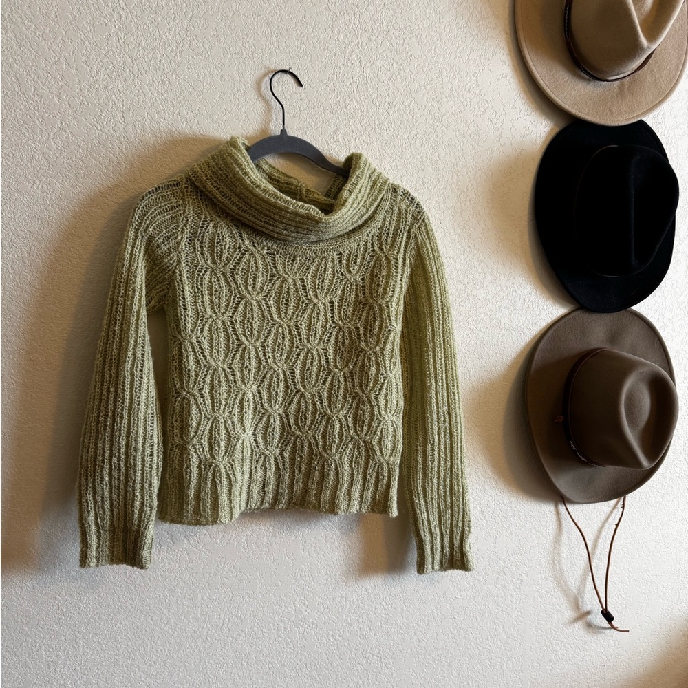 Super cute light green wool sweater